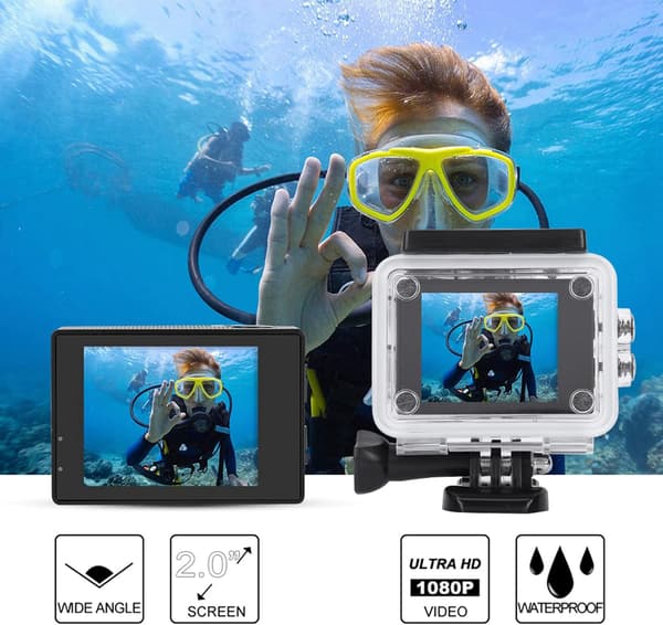 Action Cam Mini vedenpitävä HD1080P Silver