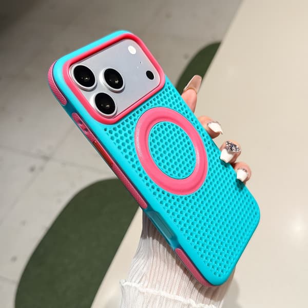 iPhone 18 Pro Cover, MagSafe, Dobbeltlags Honeycomb Varmeafledning, Åndbart og Stødresistent Green