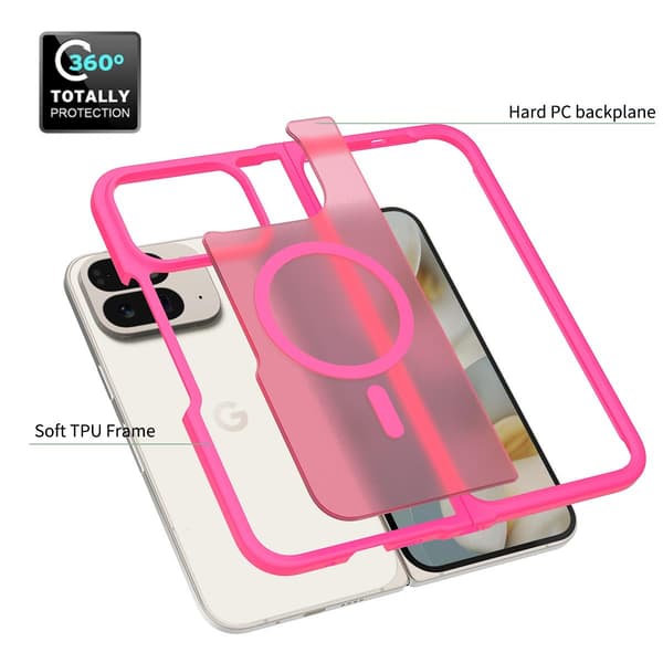 Mat magnetisk cover til Google Pixel 10 Pro Fold Fuchsia