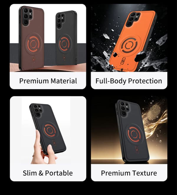 Magnetiskt droppskyddsfodral för Samsung Galaxy A57 Black