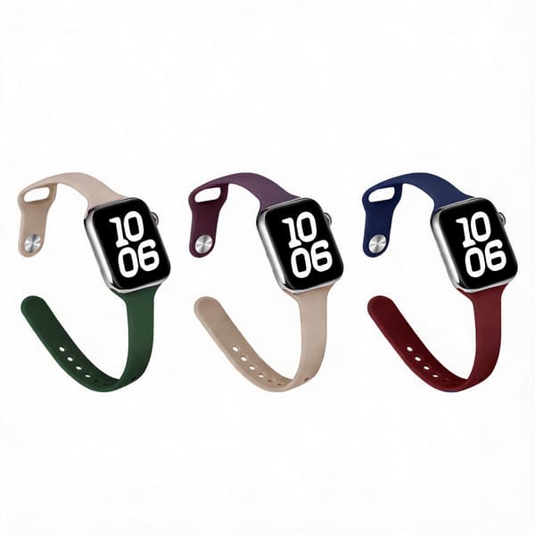 Smal silikonrem för Apple Watch Series 12 42mm (3-pack)