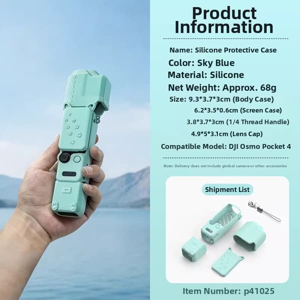 Silikone beskyttelsescovers til DJI Osmo Pocket 4 Blue