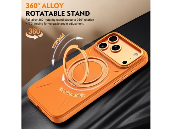 TPU-deksel til iPhone 18 Pro Max med 360° roterende magnetisk stativ – MagSafe-kompatibel Blue