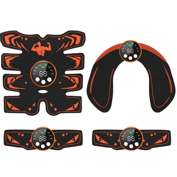 EMS Muskelstimulator 29 Niveauer til Mave og Baller 8 Tilstande - 4 Stykker Orange Orange