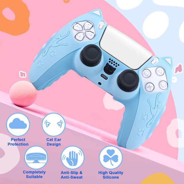 Silikoneetui til Sony Playstation 5 Blue