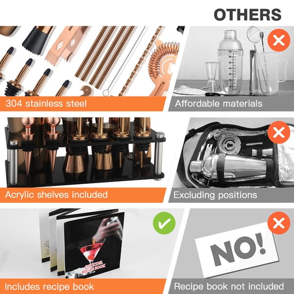 Bartenderkit: Det perfekta setet för den ultimata barupplevelsen - Rolig present Black