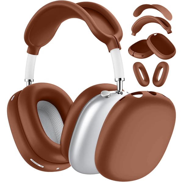 4-i-1 Silikoneetui til AirPods Max 1/2 Light Brown