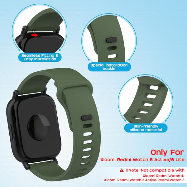 Rem för Xiaomi Redmi Watch 5 Active/5 Lite 22mm 10PC