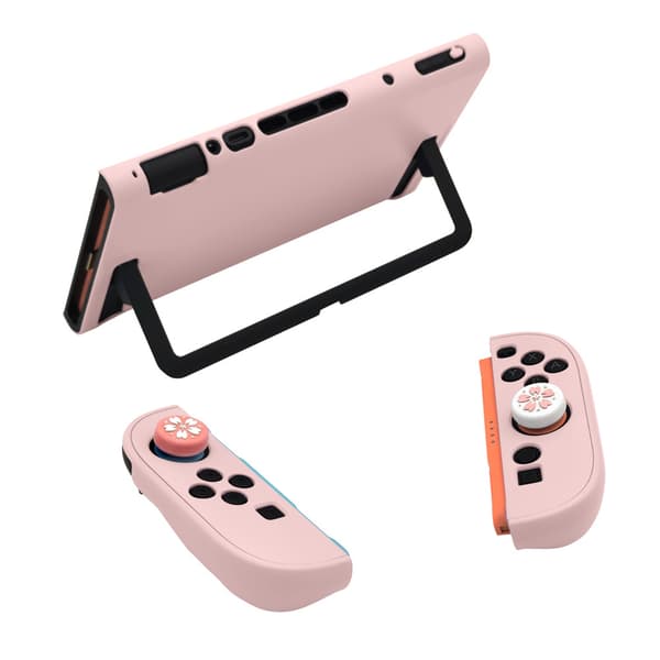 Bæretaske til Nintendo Switch 2-konsol, inkluderer 1 par joystick-covers Pink