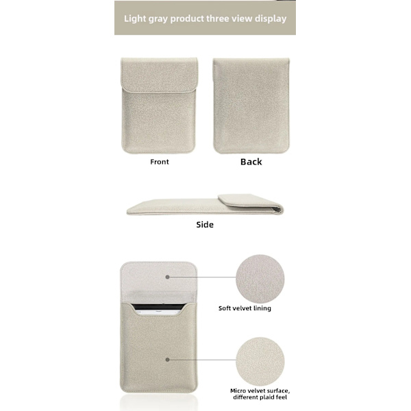 Laptopväska för 6-tums Kindle Light gray
