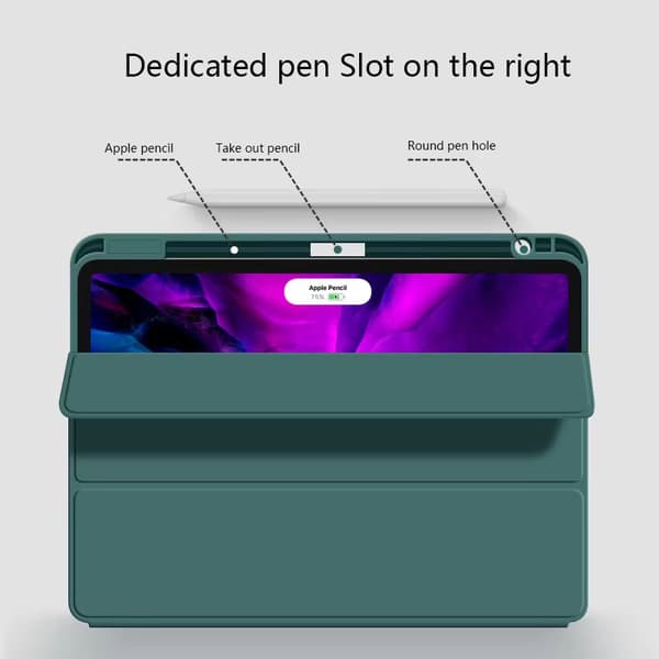 Folio Etui med Apple Pencil Holder til Ipad 2017/2018 9,7 tommer Black