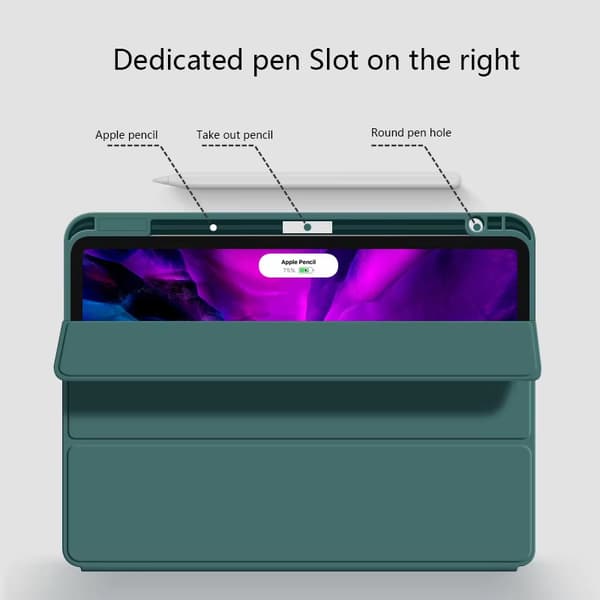 Folio Etui med Apple Pencil Holder til Ipad Mini 4/5 7,9 tommer Dark Blue