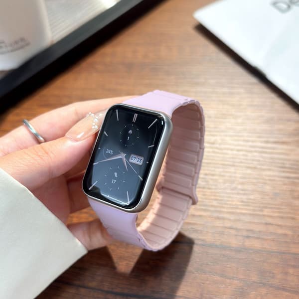 Magnetisk silikonerem til XIAOMI Smart Band 10 Pro Grey & Orange