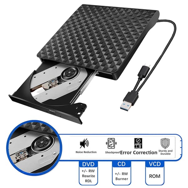 Eksternt USB dual-lane optisk drev