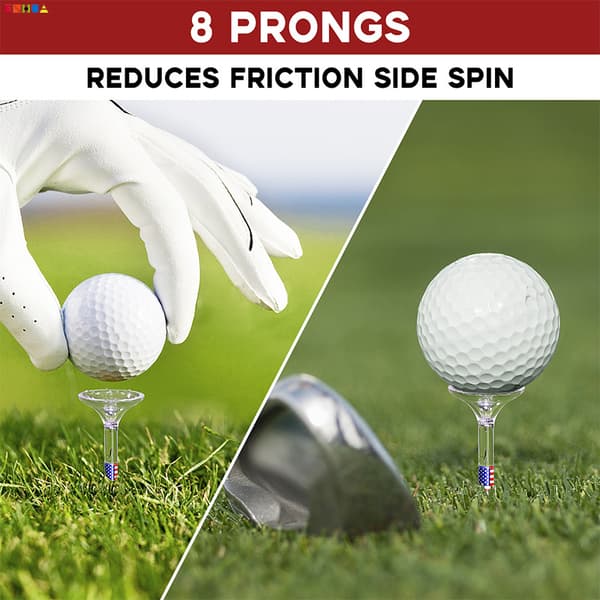 50 stycken 83mm golf tees, transparenta golfbollstillbehör