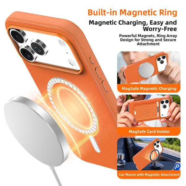 Magnetisk deksel til iPhone 18 Pro Max i teknisk stoff Purple