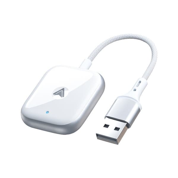 Trådløs CarPlay Adapter til Android Car Box, Plug and Play, konverterer kablet til trådløs White