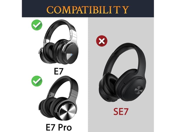 Hodetelefonpute for Cowin E7/e7 Pro, Preto (silensys)