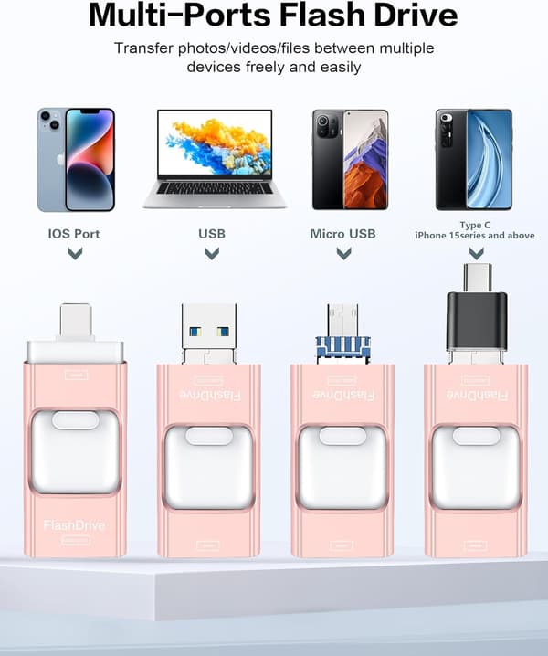 32 Gt:n USB 3.0 -muistitikku Androidille ja iPhonelle Pink