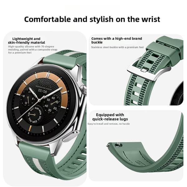 Silikonarmbånd til Oppo Watch X3 Light Blue