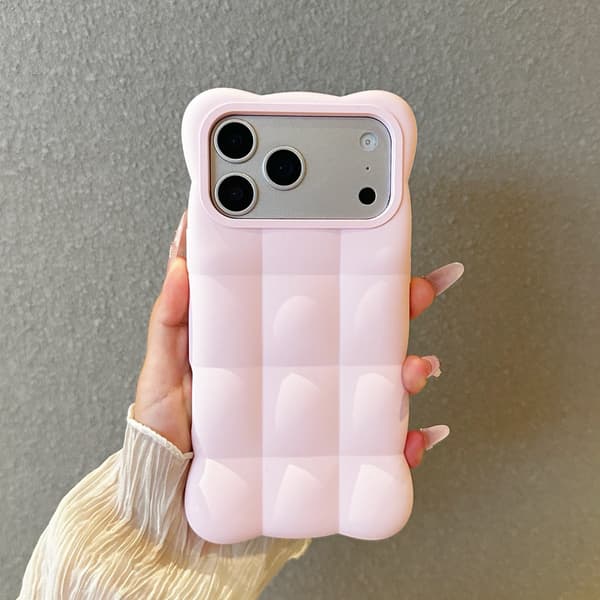 Silikondeksel til iPhone 18 Pro Max – Forsterkede kanter og kropp – Fallsikring Pink