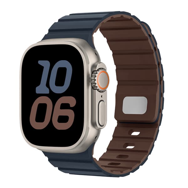 Magnetisk silikonrem til Apple Watch Ultra 4 47mm Dark Blue