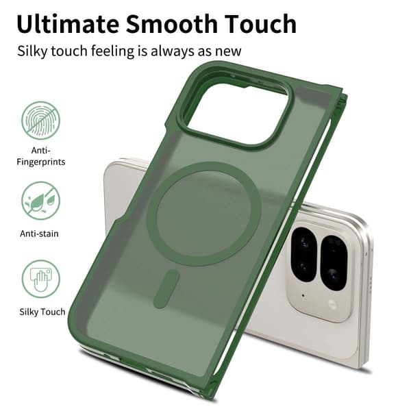 Mat magnetisk etui til Google Pixel 11 Pro Fold Green