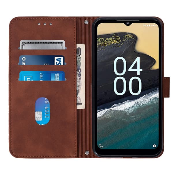 Præget flip-etui til TCL K70 SE Red