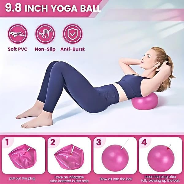 Pilates 8-delars set för formning och bantning Rosa