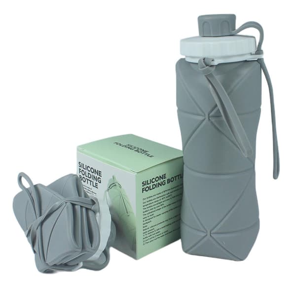 Sammenklappelig silikone vandflaske 600ml