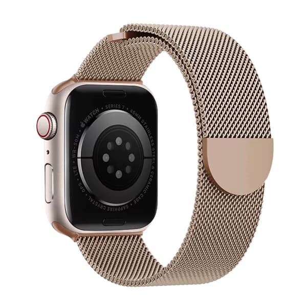 Magnetisk Milanese Loop för Apple Watch Series 12 42mm Gold