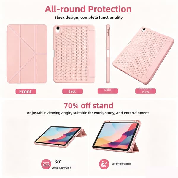 Fodral för 9,7 tums iPad (5:e/6:e generationen) Bikakevärmeavledning Pink