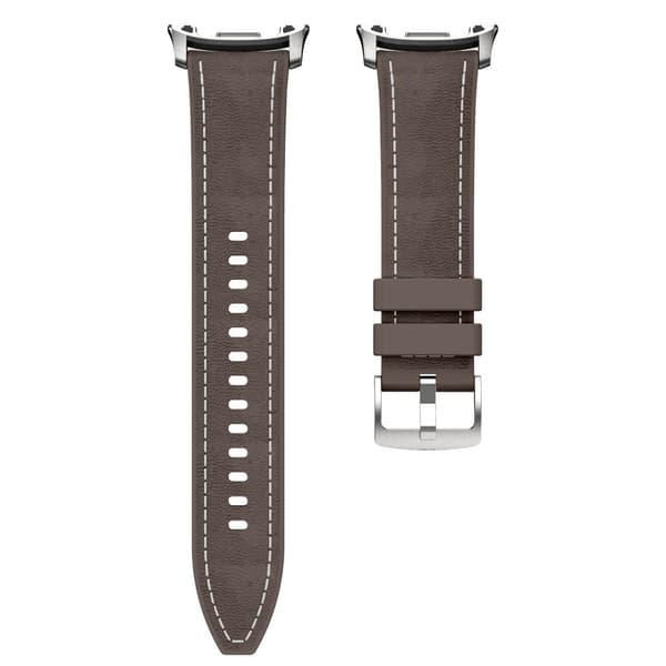Silikone læderrem til Samsung Watch 9 40/44mm coffee