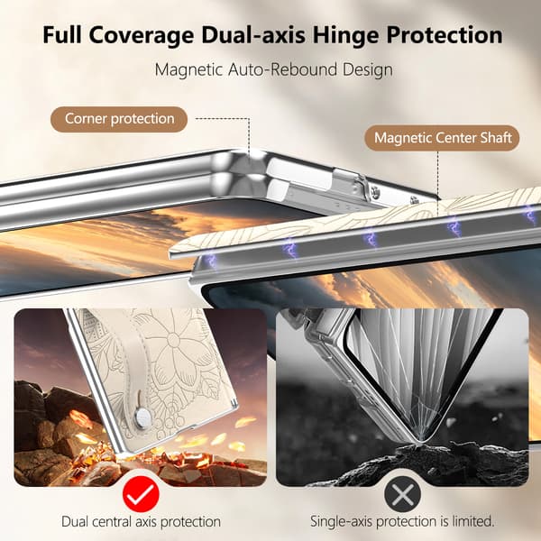Preget skinnveske til Samsung Galaxy Z Fold8 Ultra White