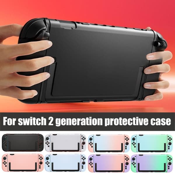 Aftageligt hardcase til Nintendo Switch 2 Purple-Green Gradient
