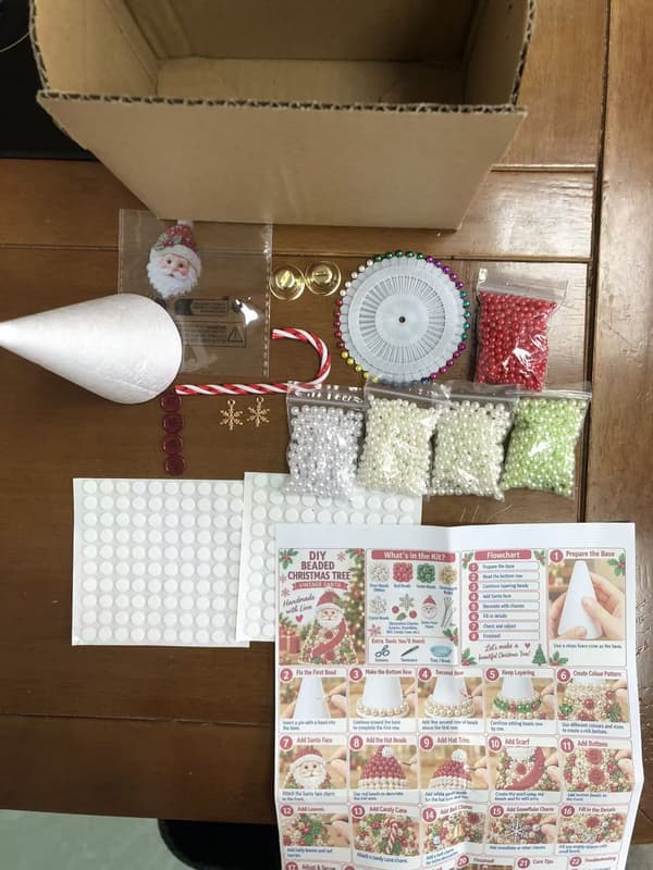 DIY-sæt med juletræspynt af perledyr Color 9