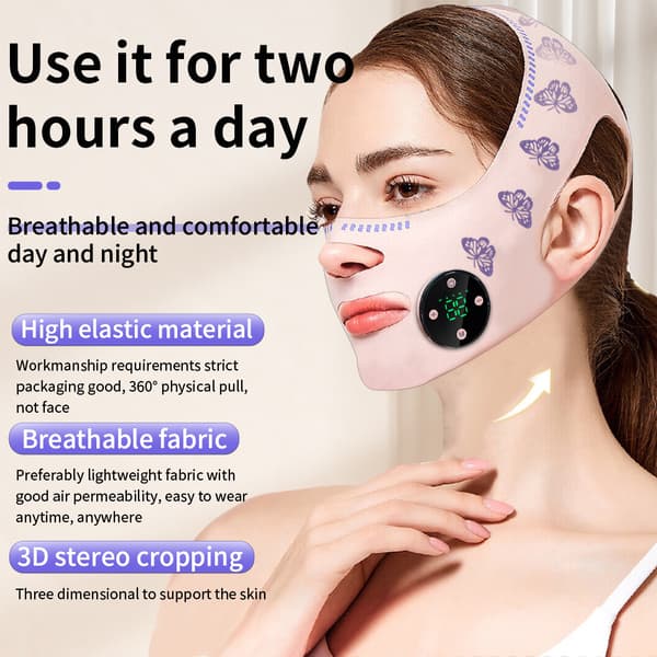 EMS mikroström ansiktsmask för V-format ansikte och lyft