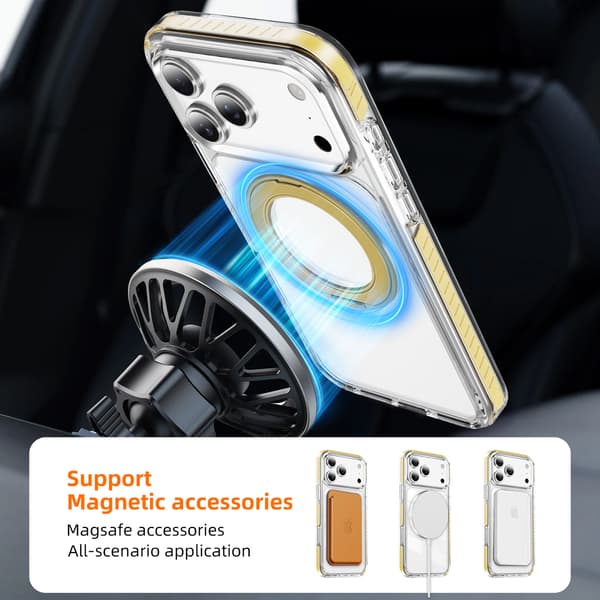 Etui til iPhone 17 Pro med MagSafe og 360° stativ White