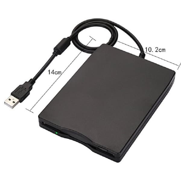 3,5-tommer eksternt USB-diskettedrev, 1,44 MB FDD