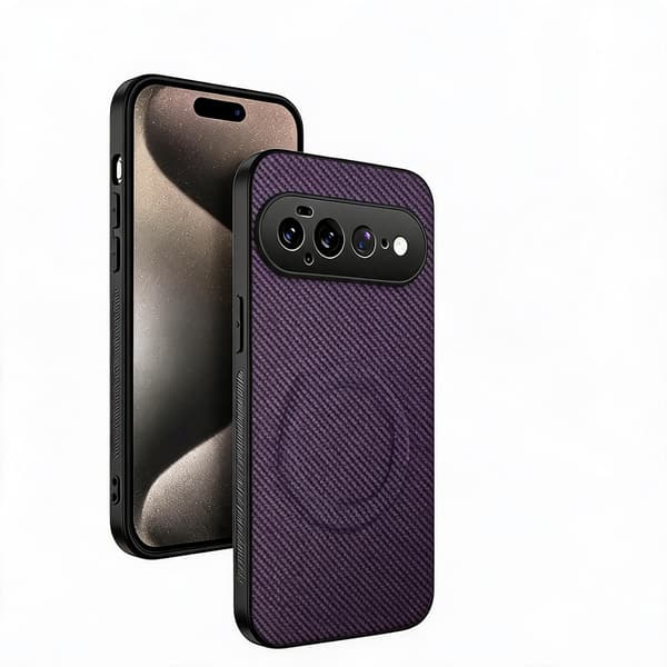 Teksturert magnetisk deksel til Google Pixel 11 Pro XL Purple