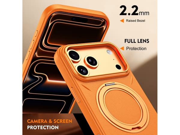 TPU-deksel til iPhone 18 Pro Max med 360° roterende magnetisk stativ – MagSafe-kompatibel Red