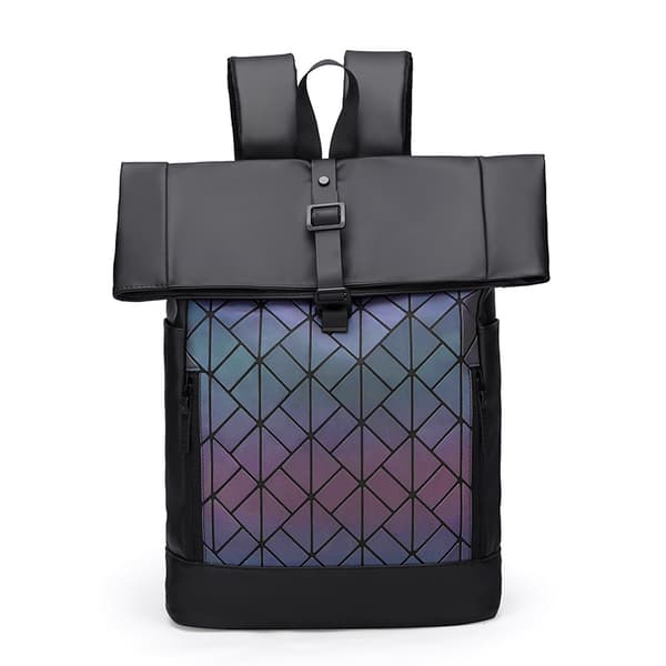 Vandtæt Rolltop Rygsæk til 15.6\" Bærbar, Iridescent Sort