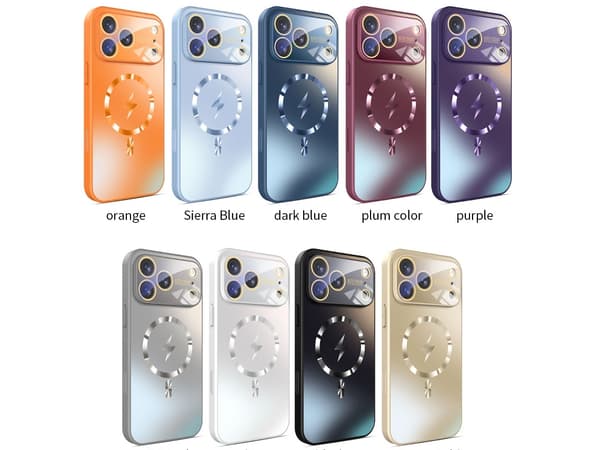 Silikonfodral för iPhone 18 Pro Max kompatibelt med MagSafe – Förstärkt kameraskydd / Kameraskydd Light Blue