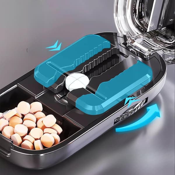 Pillekutter til deling og transport af medicin (1/4) Black