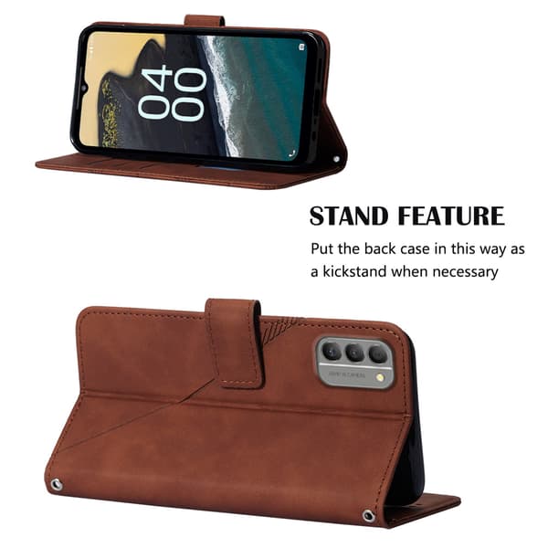 Præget flip-etui til TCL K70 5G Blue