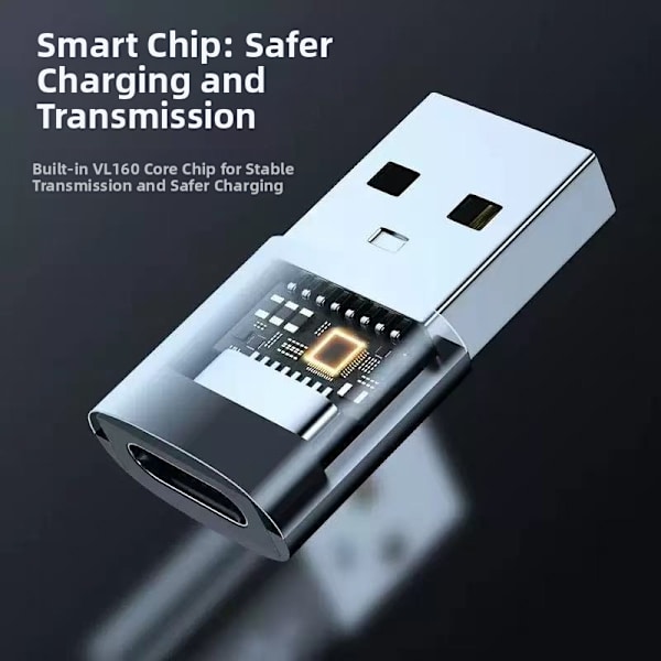 USB-C-sovitin - USB 5PC Black