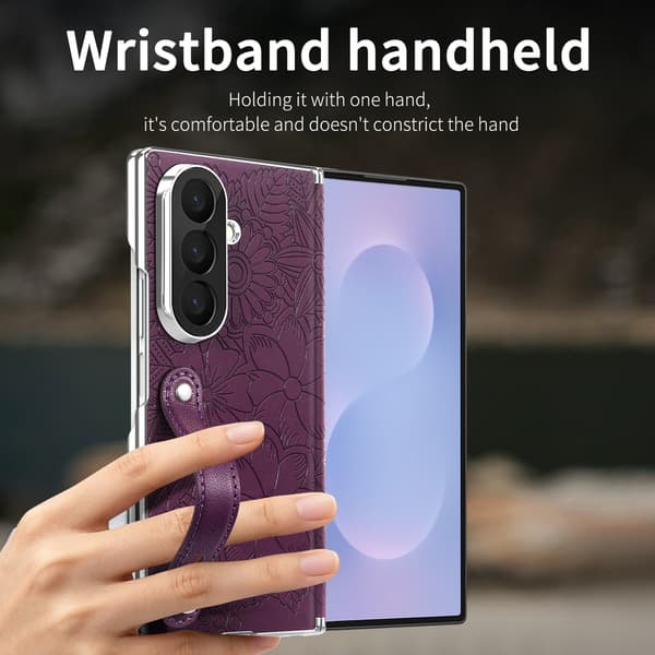 Preget skinnveske til Samsung Galaxy Z Fold8 Ultra Black