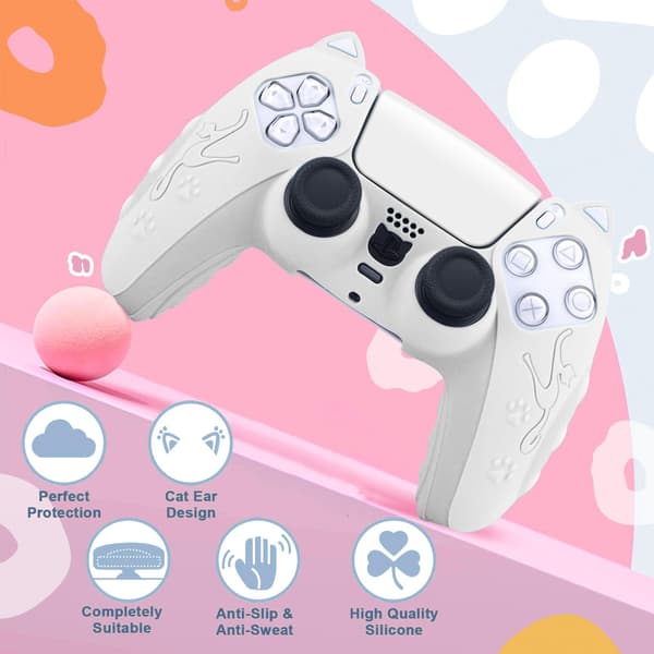 Silikoneetui til Sony Playstation 5 White