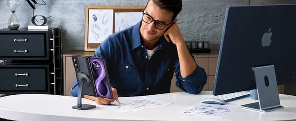 Matt magnetisk deksel til Samsung Galaxy Z Fold 8 Blue