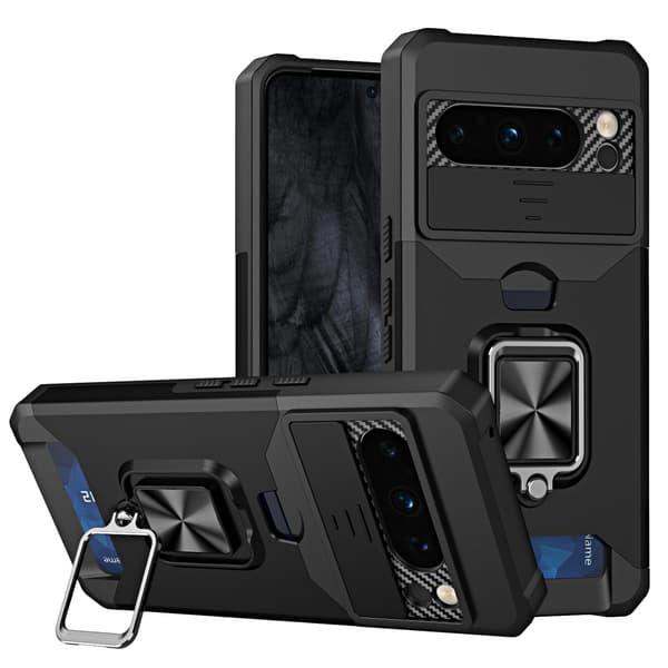 Fodral till GOOGLE Pixel 11 Pro XL med kortplats Black